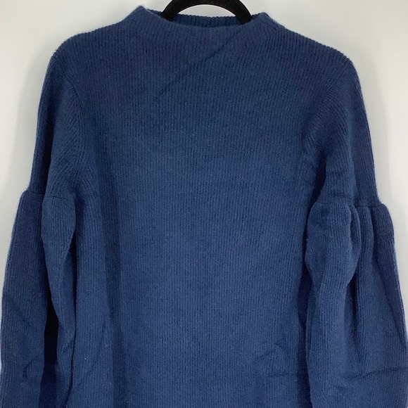 NEW! NAADAM Size Small Cashmere Tunic w/ Pleated Sleeves Slate Blue J7-3 - Picture 4 of 11